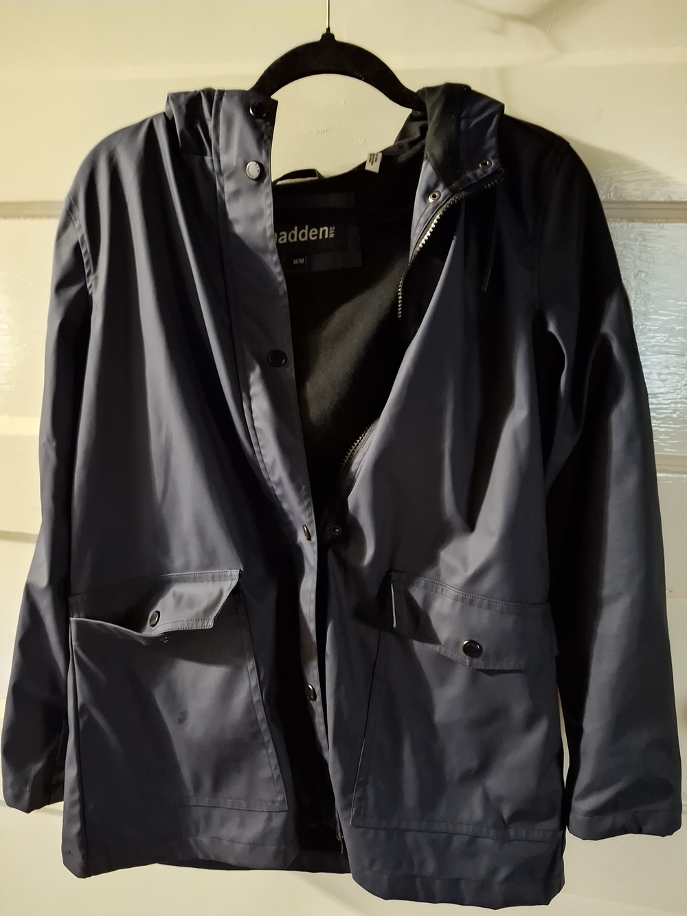 Madden Hooded Men's Navy Raincoat